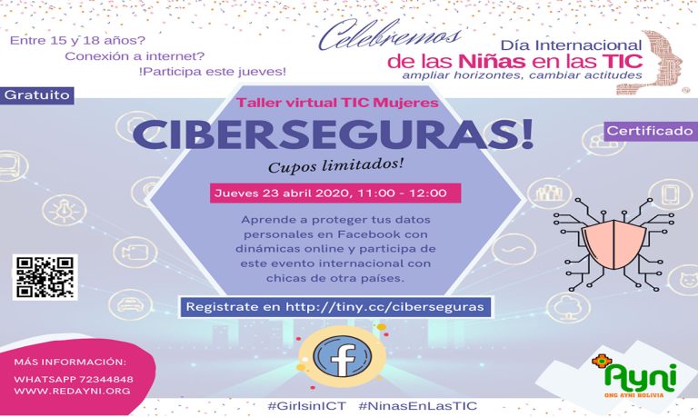 24 de abril: Taller de ciberseguridad! para el int. día de las niñas en las TIC